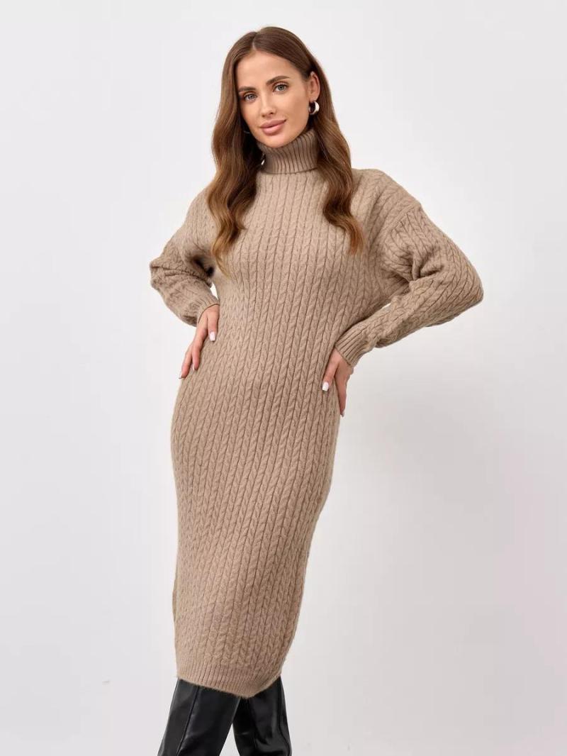 Donna Abito In Maglia Di Misto Alpaca  | Abiti Abbigliamento Abiti