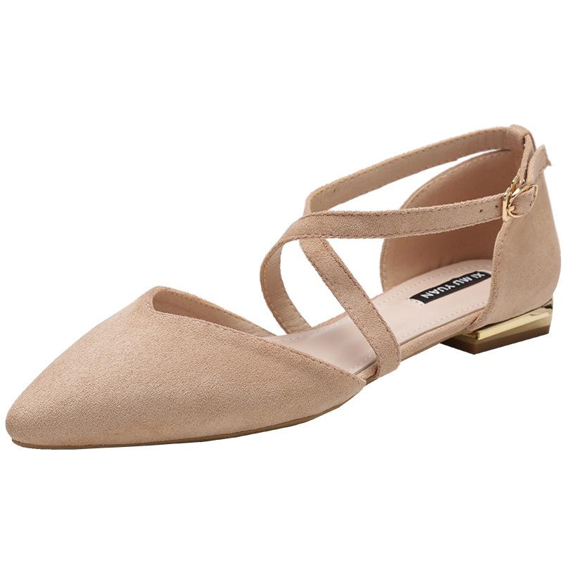 Donna Ballerine Nere In Pelle Con Cinturino  | Sandali Donna Donna