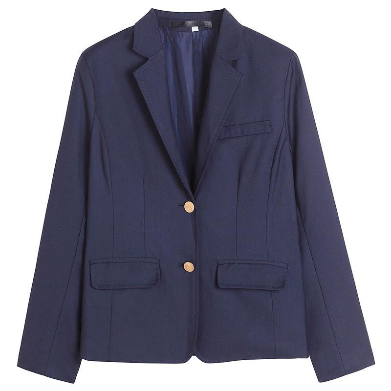 Donna Blazer A Un Bottone In Lana  | Giacche Abbigliamento blu scuro