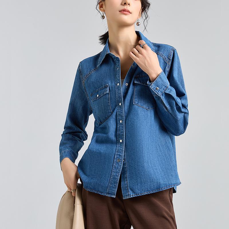 Donna Camicia In Denim  | Camicie Abbigliamento Camicie