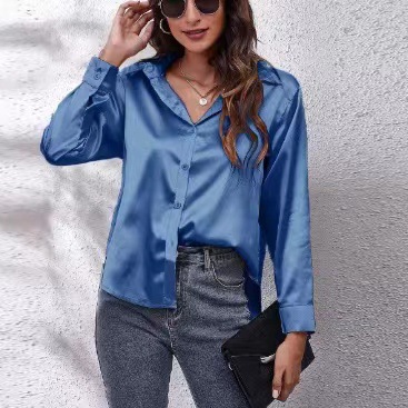 Donna Camicia In Raso  | Camicie Abbigliamento Camicie