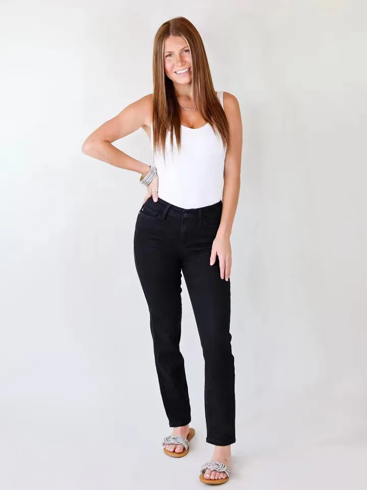 Donna Jeans Slim Bottom Up  | Jeans Abbigliamento denim nero