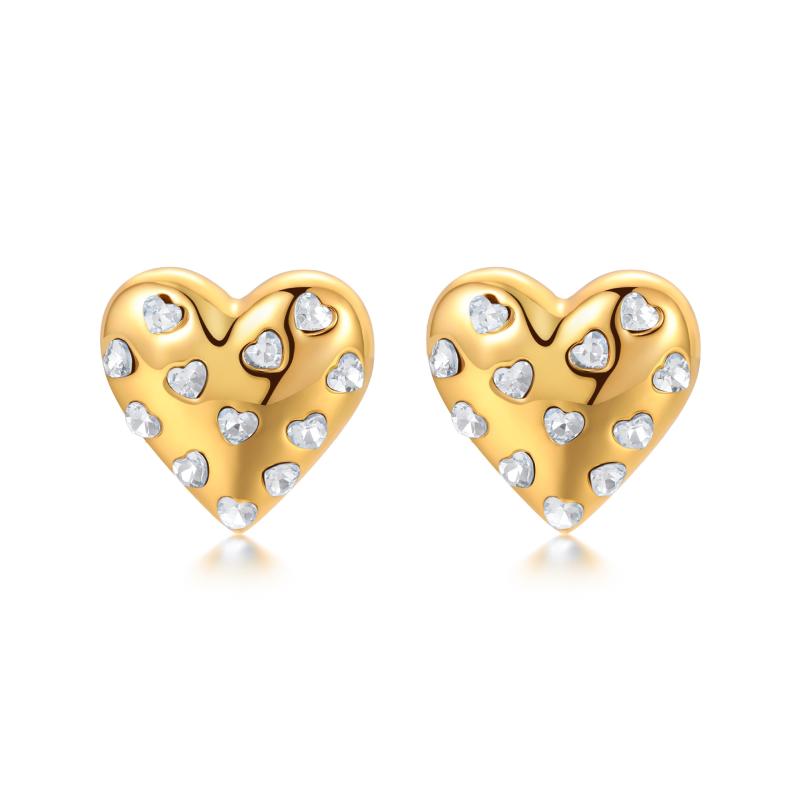 Donna Orecchini A Forma Di Cuore  | Gioielli Accessori color argento