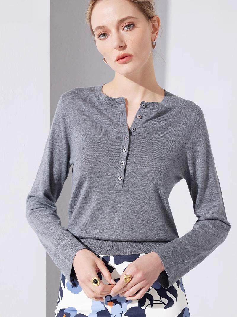 Donna Polo In Maglia Di Misto Cashmere  | Maglieria Abbigliamento Donna