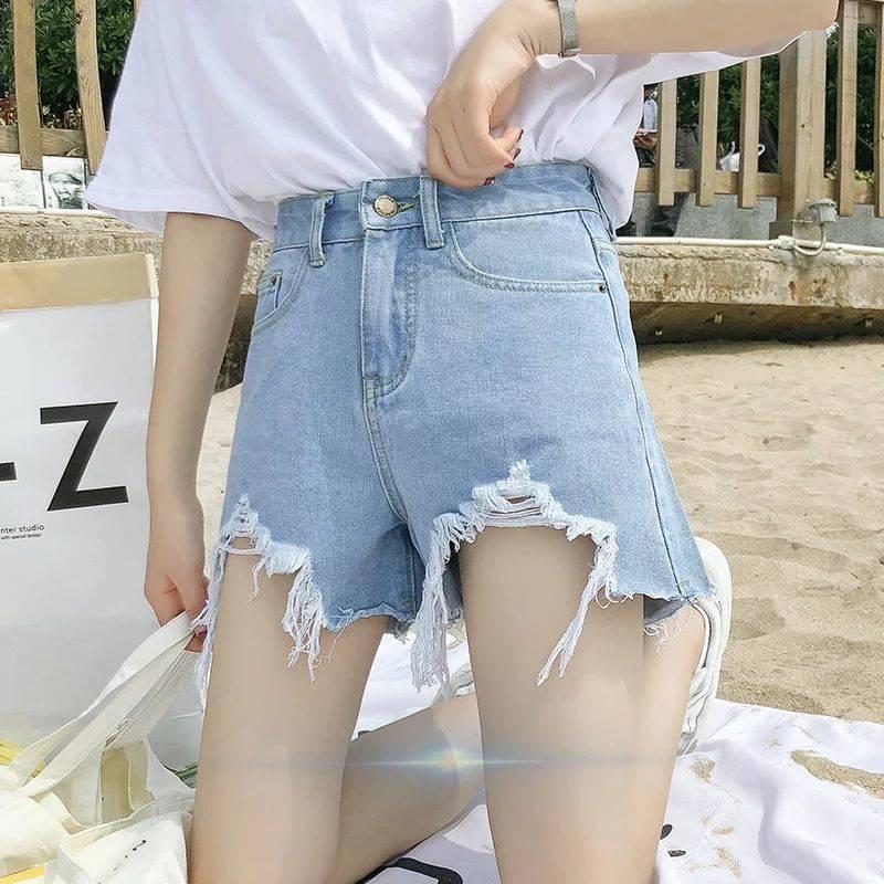 Donna Shorts In Denim Blu Chiaro  | Denim Abbigliamento blu