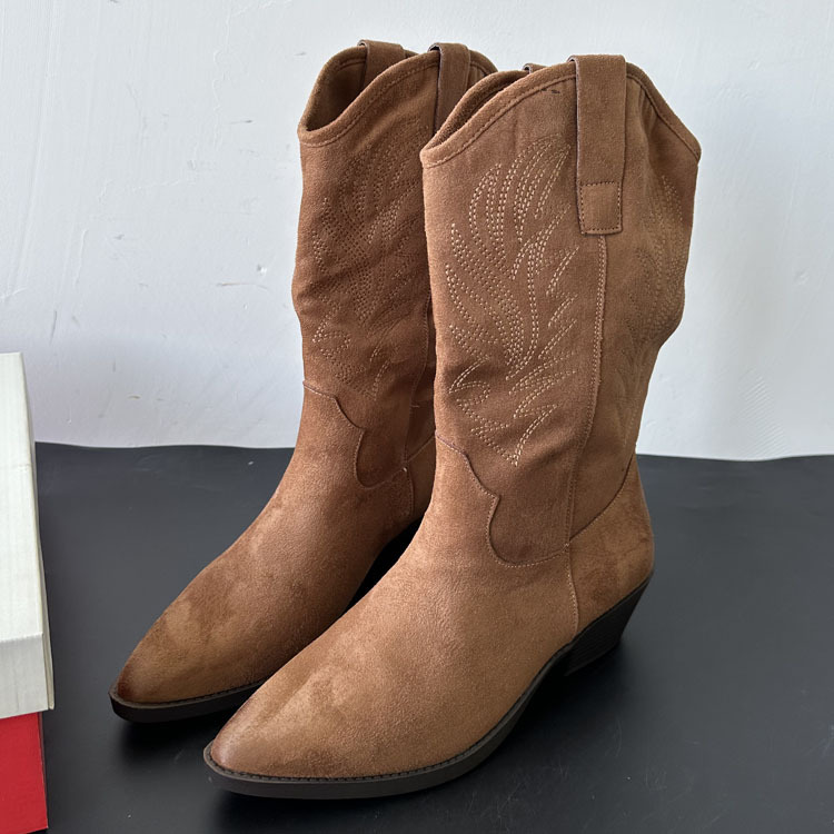 Donna Stivaletti Texani In Suede  | Most Wanted Donna Donna