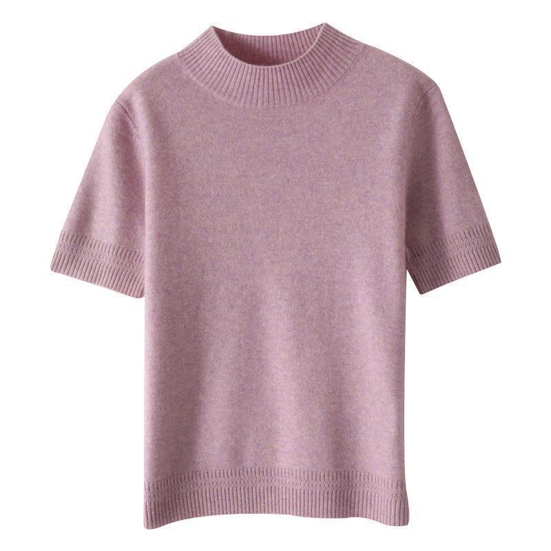 Donna T-Shirt In Misto Lana E Alpaca  | Maglieria Abbigliamento Donna