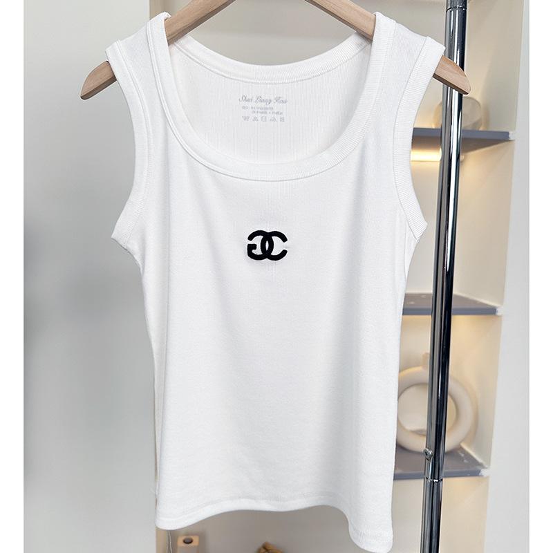 Donna Top A Costine Con Logo  | T-Shirts Abbigliamento bianco