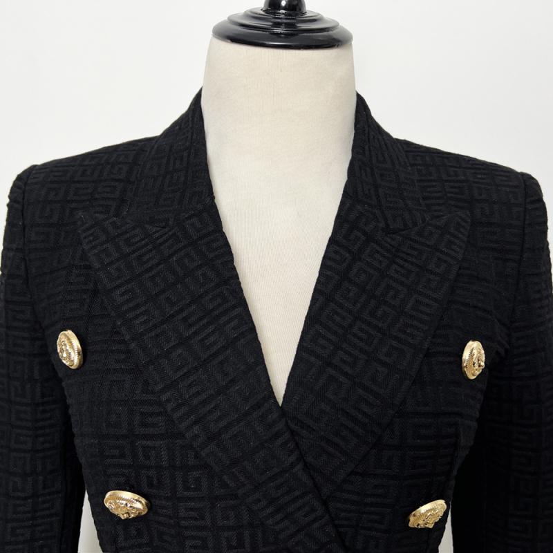 Uomo Blazer In Jacquard Satinato Con Monogramma Pb Labirinto  | Giacche Abbigliamento blu scuro