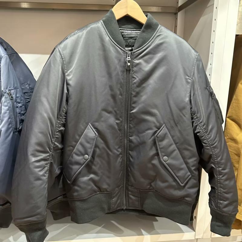 Uomo Bomber Con Ricamo  Iconico Sul Retro  | Capispalla Abbigliamento blu scuro