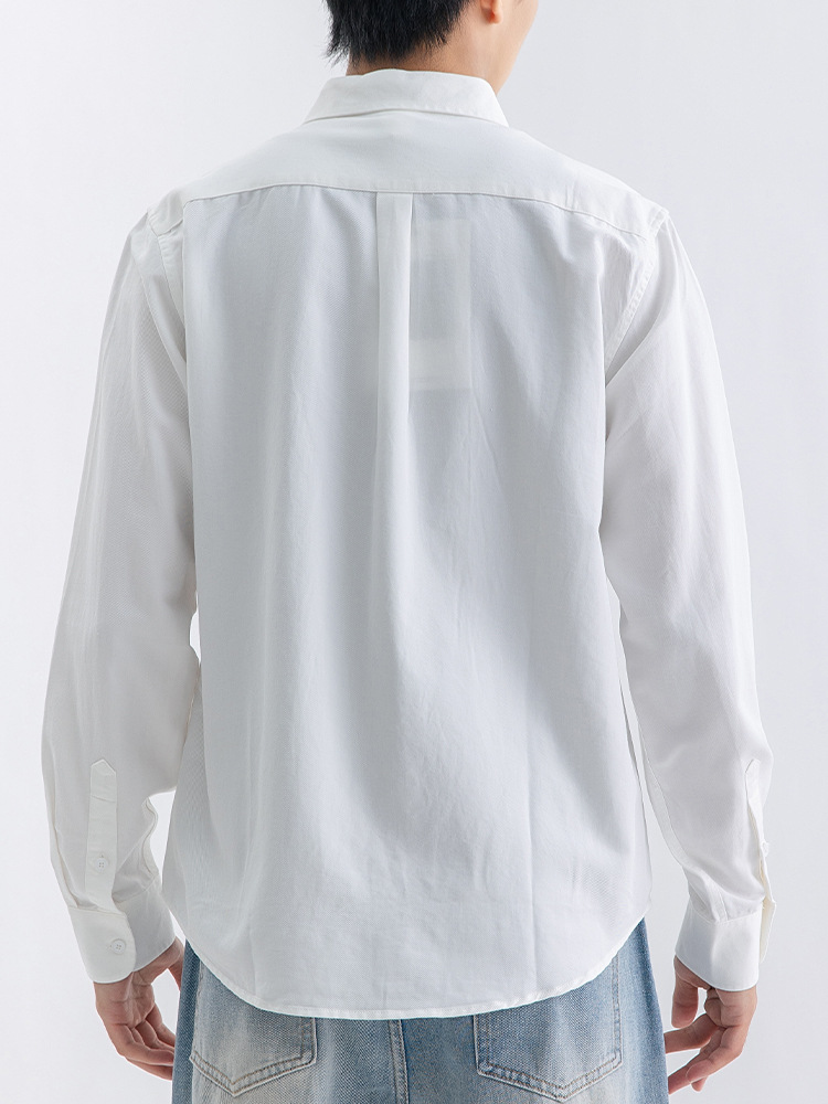 Uomo Camicia Bianco In Popeline  | Camicie Abbigliamento bianco