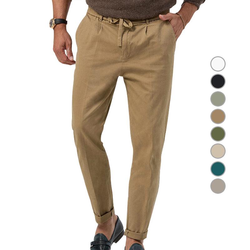 Uomo Pantaloni Chino Beige  | Pantaloni Abbigliamento noce