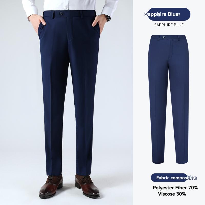 Uomo Pantaloni Chino Blu  | Pantaloni Abbigliamento blu scuro