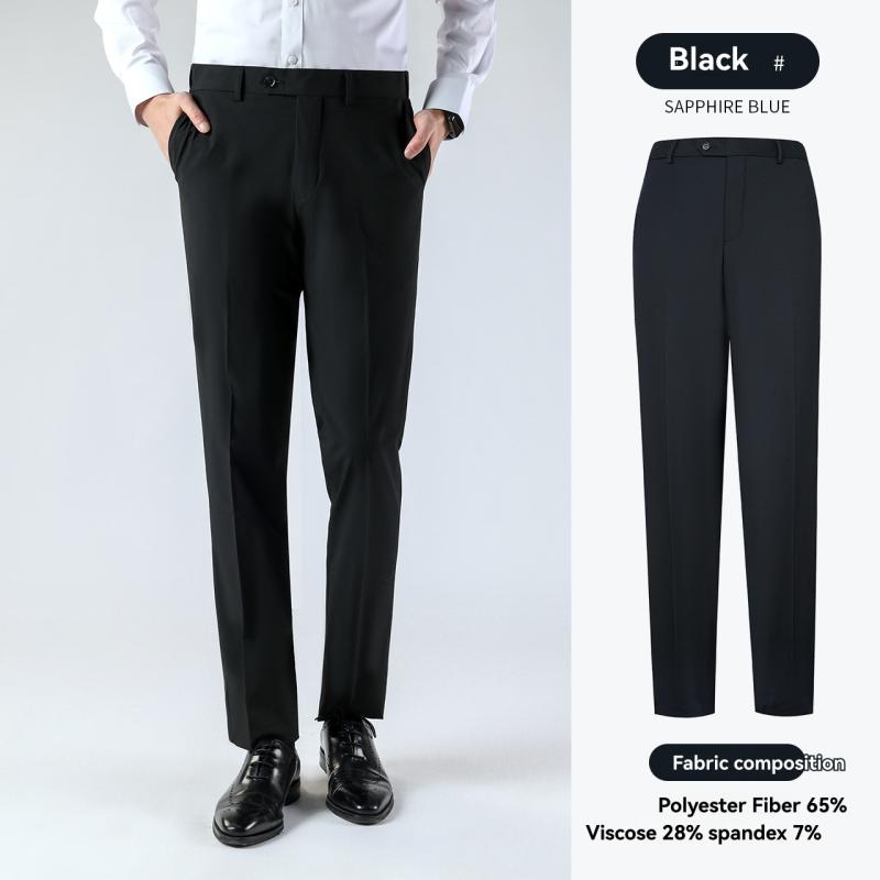 Uomo Pantaloni Chino Slim Fit  | Pantaloni Abbigliamento nero