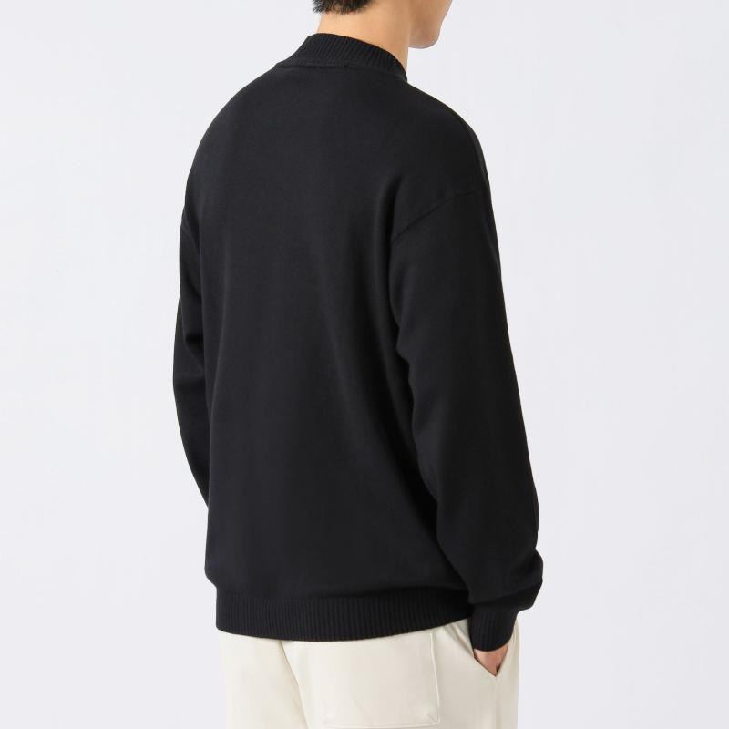 Uomo Pullover Nero In Misto Lana  | Cardigan E Maglioni Abbigliamento Cardigan E Maglioni