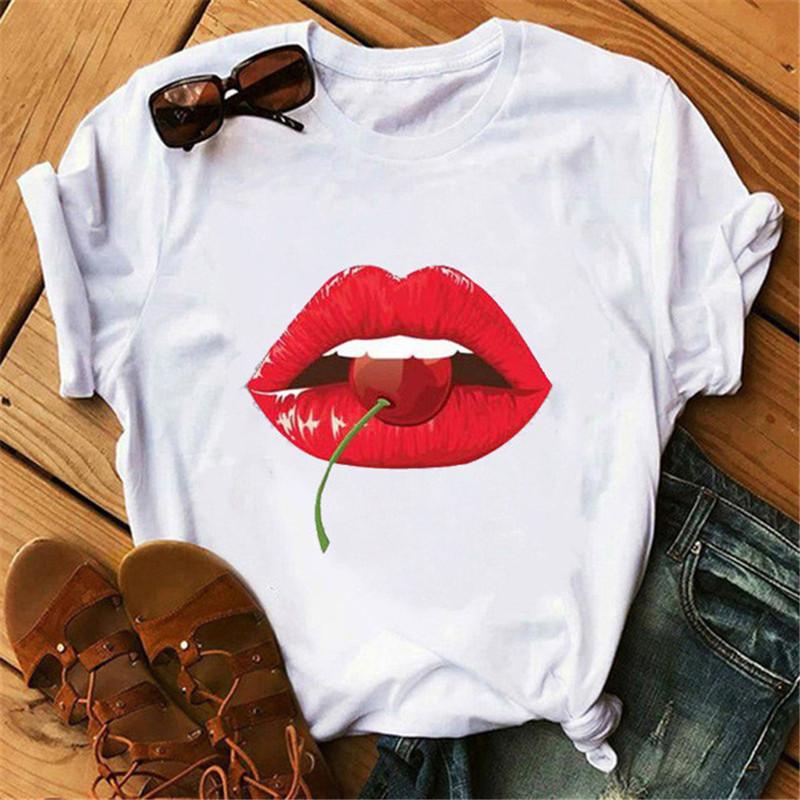 Uomo T-Shirt Ampia Con Stampa Bacio  | T-Shirts Abbigliamento nero