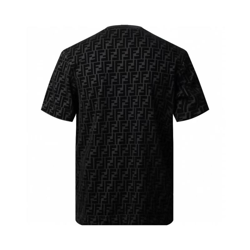 Uomo T-Shirt In Jacquard Con Monogramma Pb Labirinto  | T-Shirts Abbigliamento nero